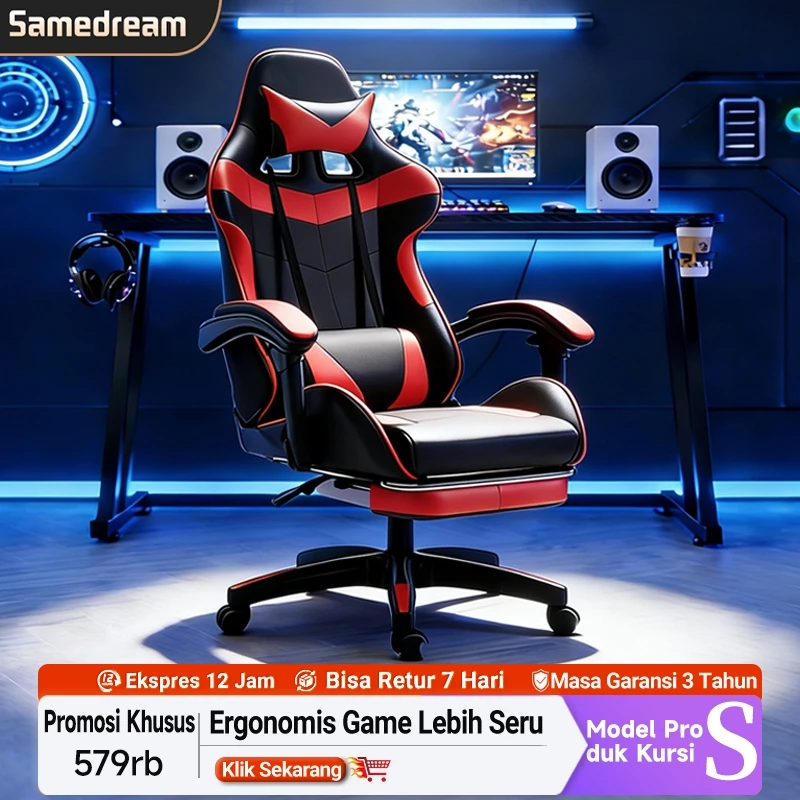Kursi Gaming Pertama Dalam Hidup Kursi Komputer Ergonomis Kursi Esports Kursi Murah Bantal Gratis